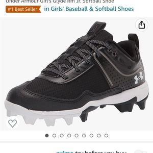 Black cleats size 2 in youth brand new